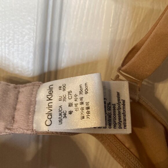 Calvin Klein Women's Perfectly Fit Modern T-Shirt Underwire Bra - Beige - 34C - Picture 3 of 9